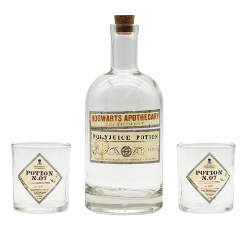 Set Botella y Vasos Poción Multijugos Harry Potter