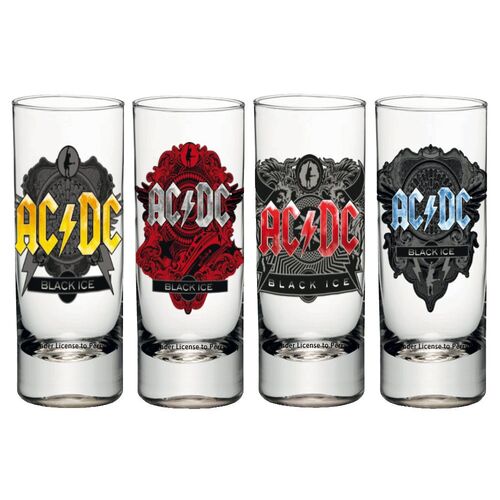 Set 4 Vasos Chupitos AC/DC