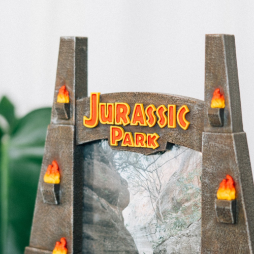 Marco de Fotos 3D Jurassic Park Puertas de Entrada