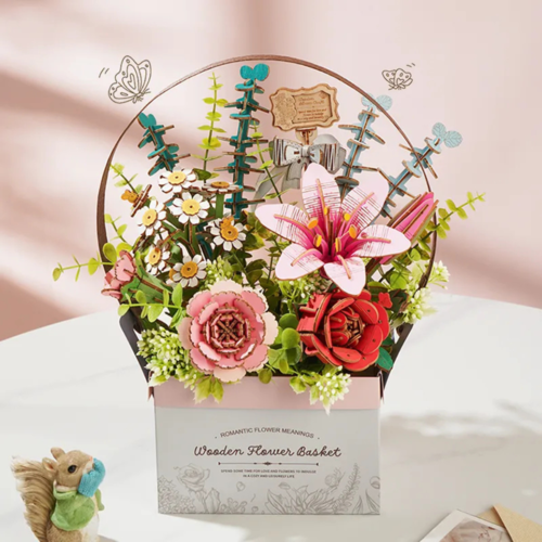 Rowood Puzzle 3D Cesta de Flores