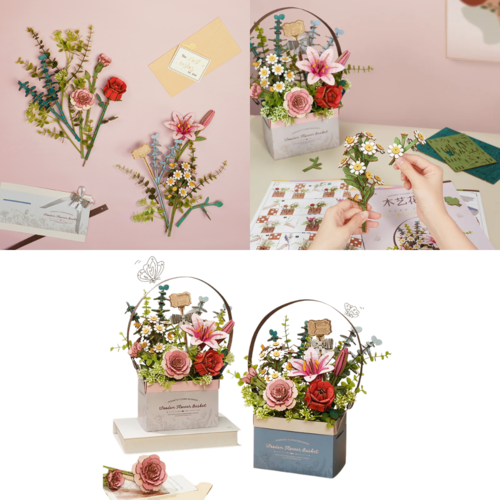Rowood Puzzle 3D Cesta de Flores