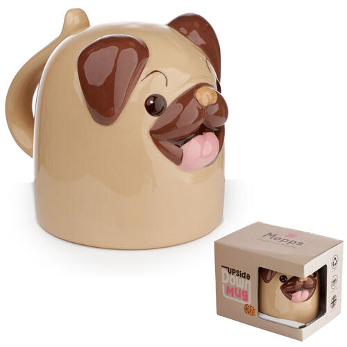 Taza 3D Upside Down Mug Perro Carlino 590ml