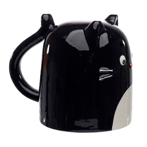 Taza 3D Upside Down Gato 500ml