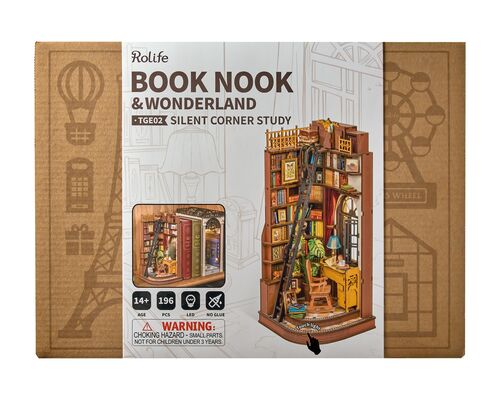 Book Nook "Silent Corner Study" con Luz - Rolife